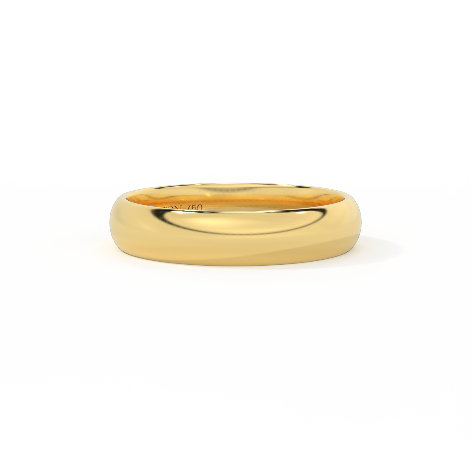 Fenton Thick Band, 18kt Yellow Gold Wedding Ring