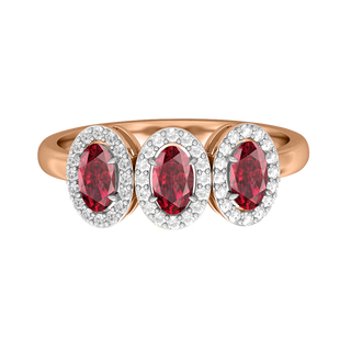 Garland Oval Ruby 18K Rose Gold Ring