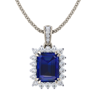 Star Blue Sapphire Pendant Necklace