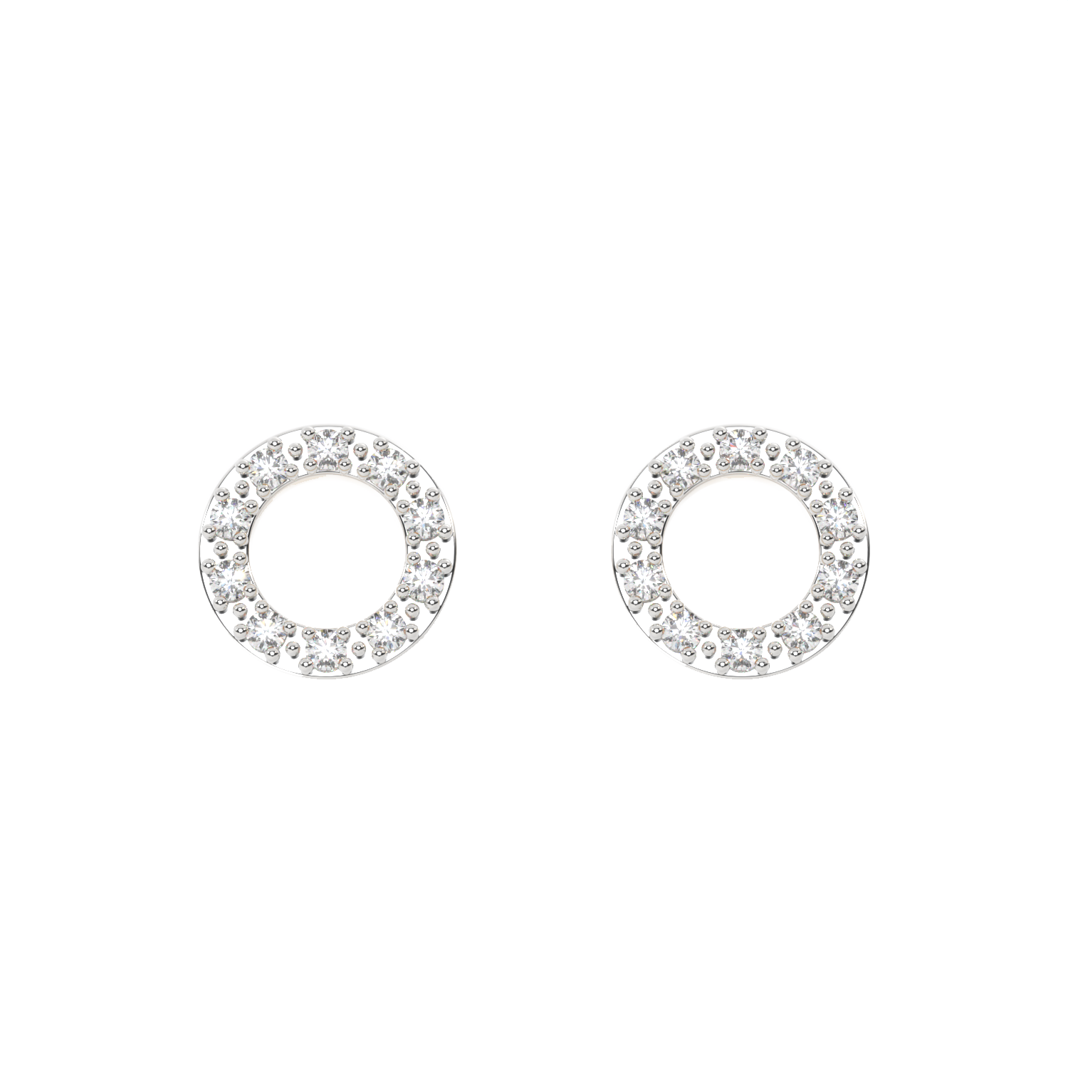 Solar Diamond Circle Studs