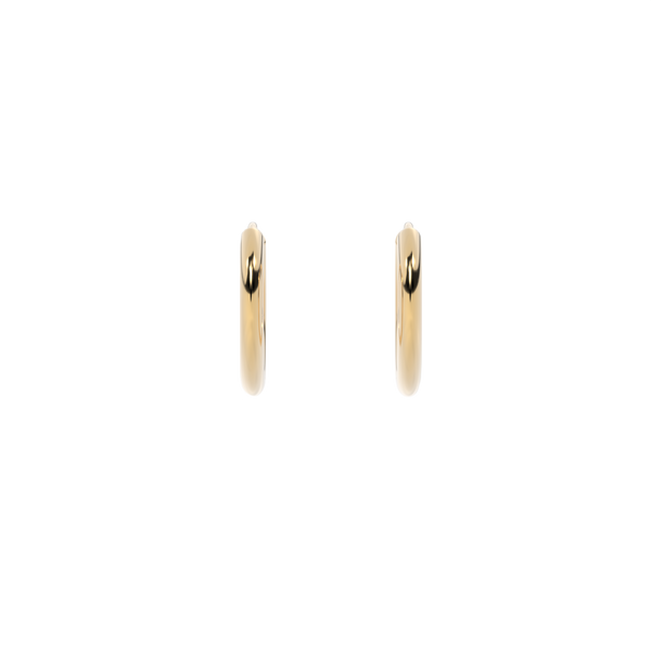 14K Yellow Gold Huggie Hoops