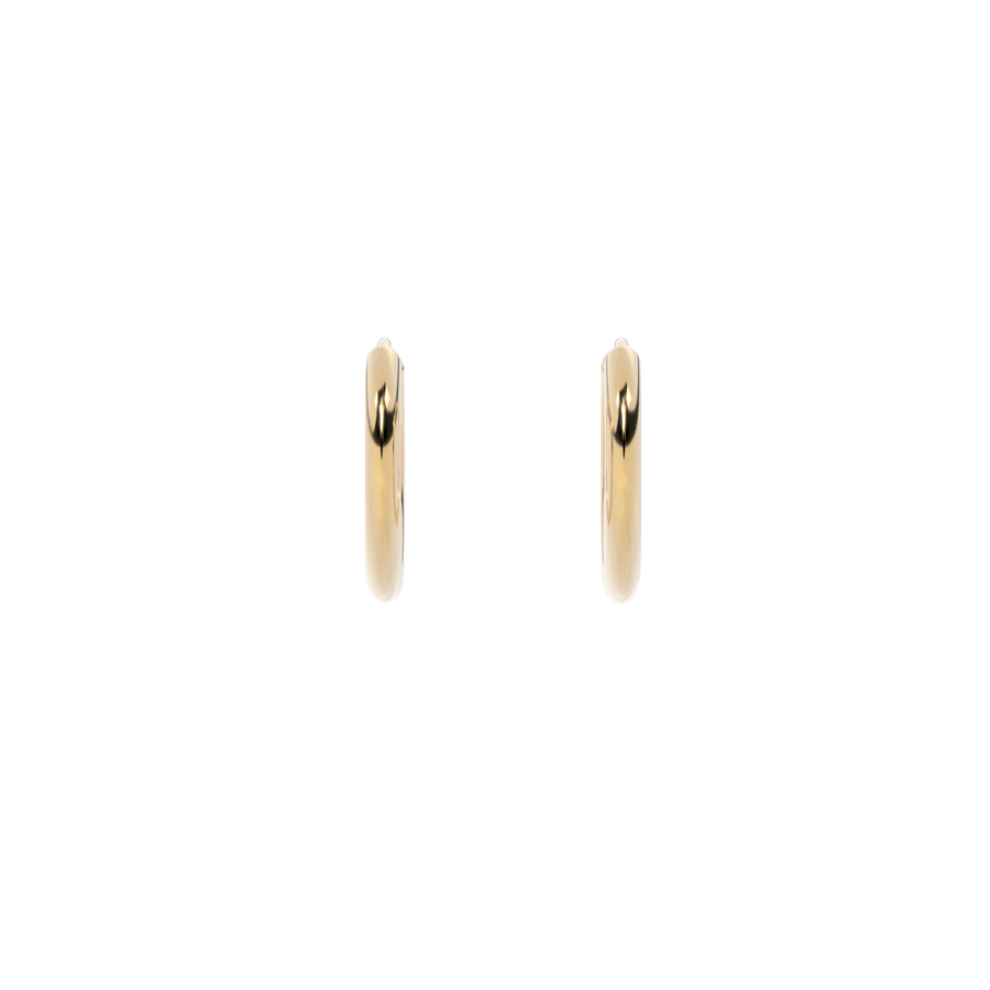 14K Yellow Gold Huggie Hoops