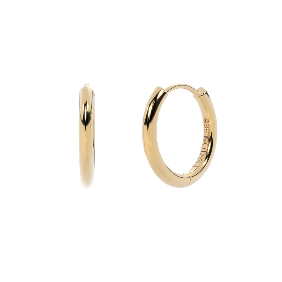 14K Yellow Gold Hoops