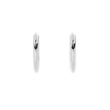 14K White Gold Hoops