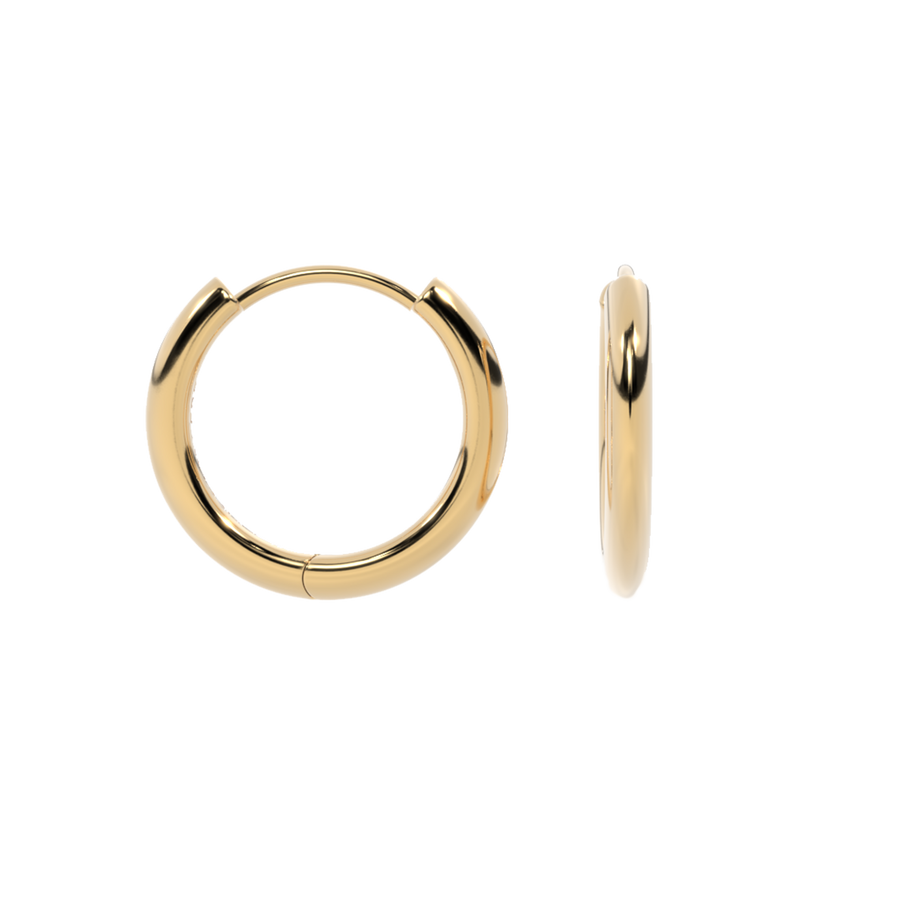 14K Yellow Gold Hoops