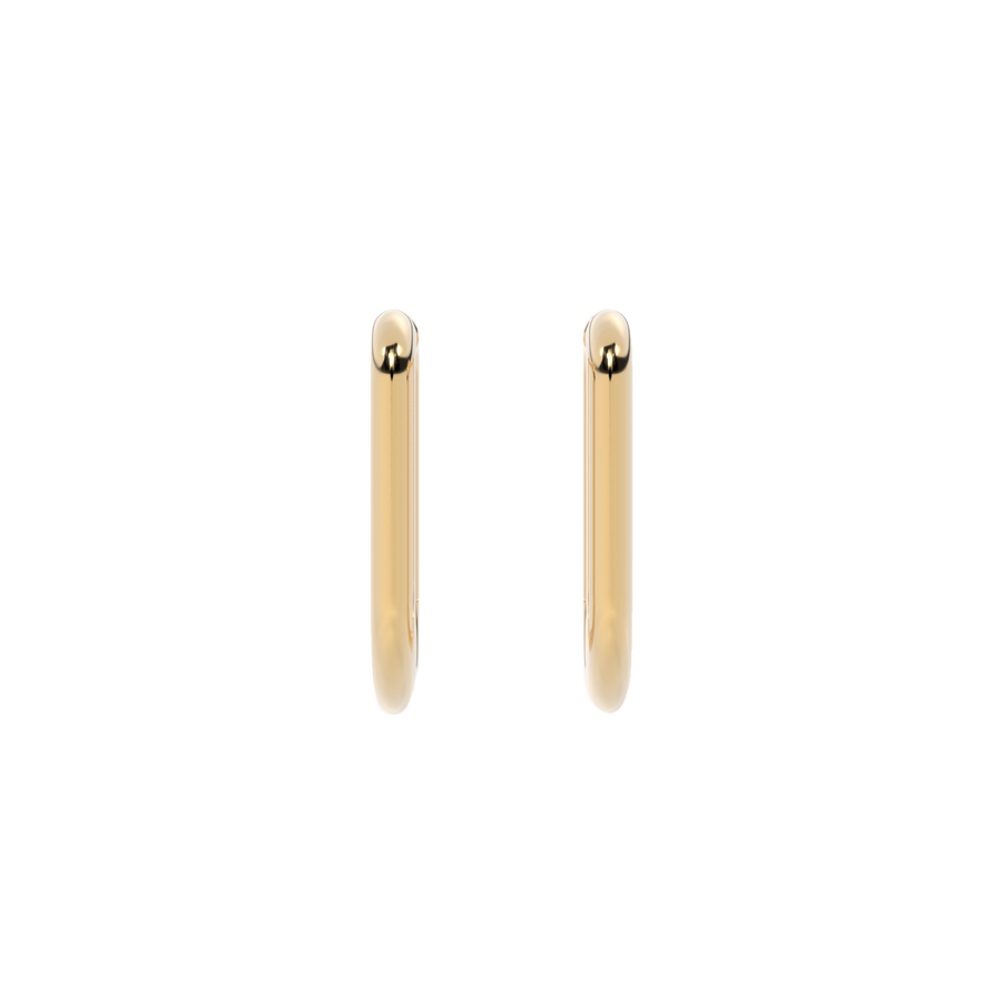 14K Yellow Gold 'U' Hoops