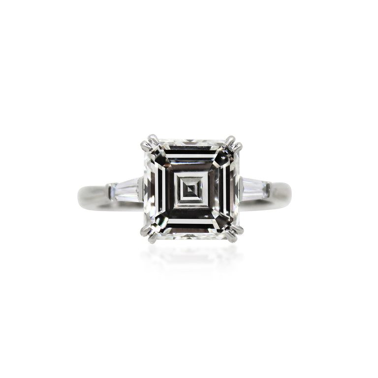 Vintage Sqaure-cut Diamond Trilogy Ring