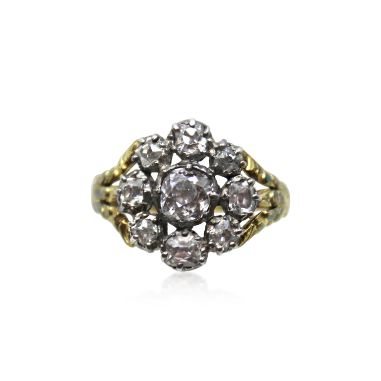Antique Diamond Cluster Ring