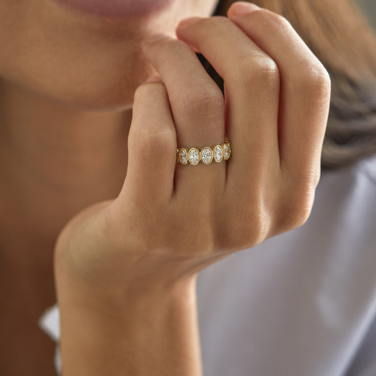 The Aria, Oval, Lab Grown Diamond, 18K Rose Gold Ring