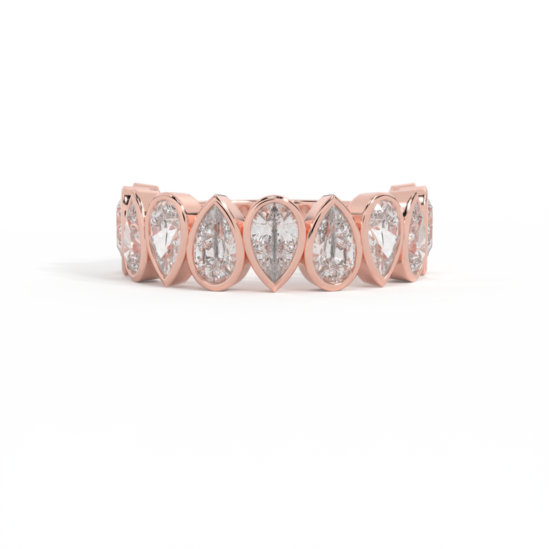 The Aria, Pear, Naturally Mined Diamond, 18K Rose Gold Ring