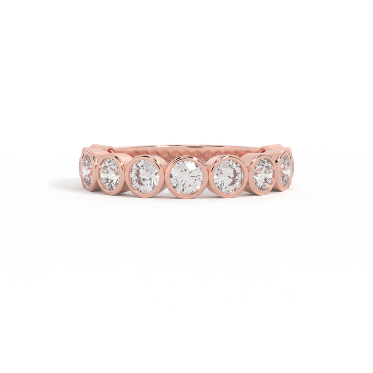 The Aria, Round, Lab Grown Diamond, 18K Rose Gold Ring