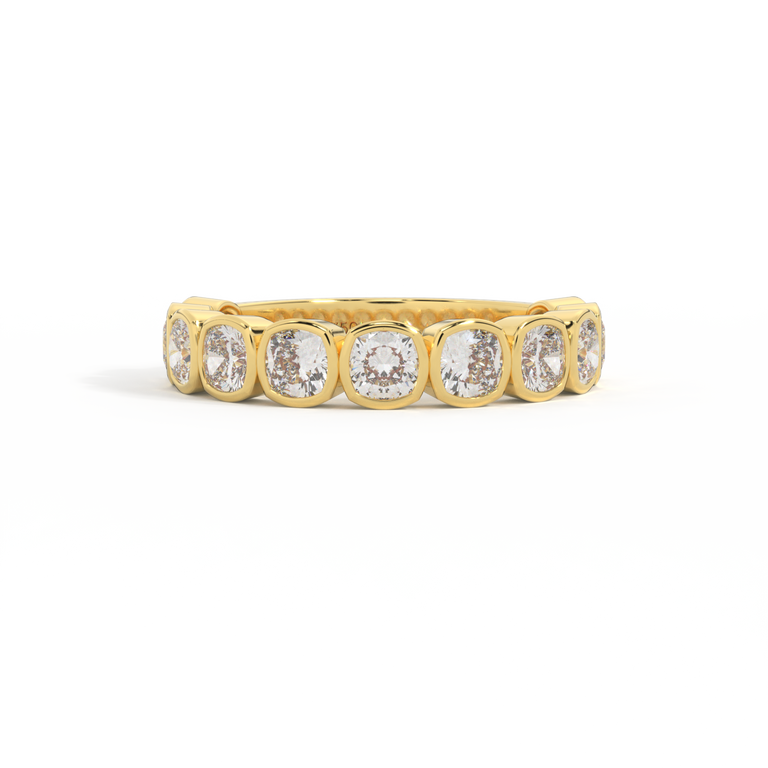 The Aria, Cushion, Lab Grown Diamond, 18K Yellow Gold Ring