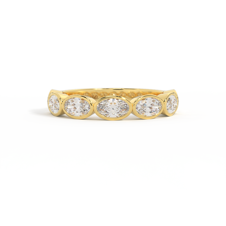 The Aria, Oval, Lab Grown Diamond, 18K Yellow Gold Ring
