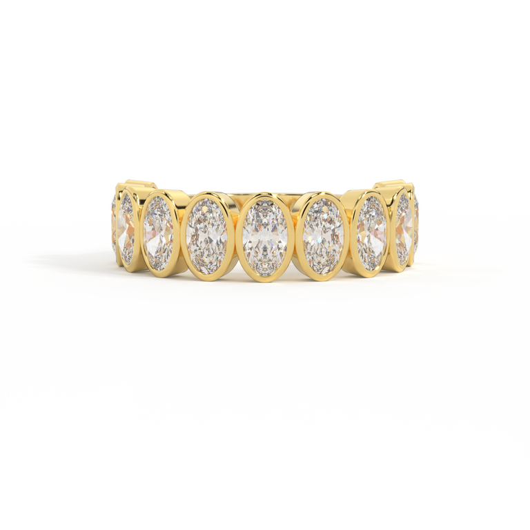 The Aria, Oval, Naturally Mined Diamond, 18K Yellow Gold Ring