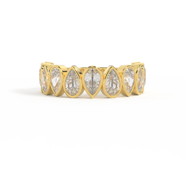 The Aria, Pear, Lab Grown Diamond, 18K Yellow Gold Ring