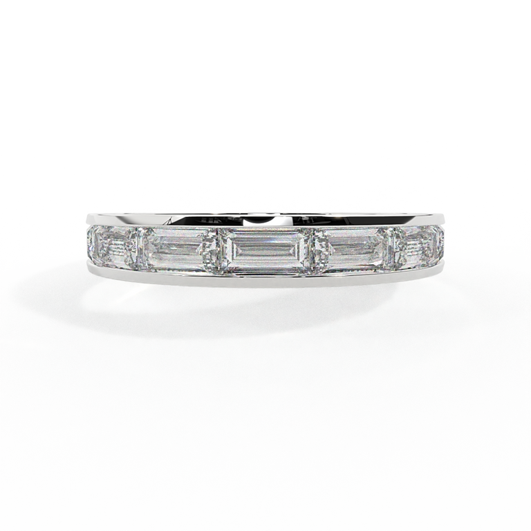 The Baguette Band, Naturally Mined Diamond, Platinum Ring