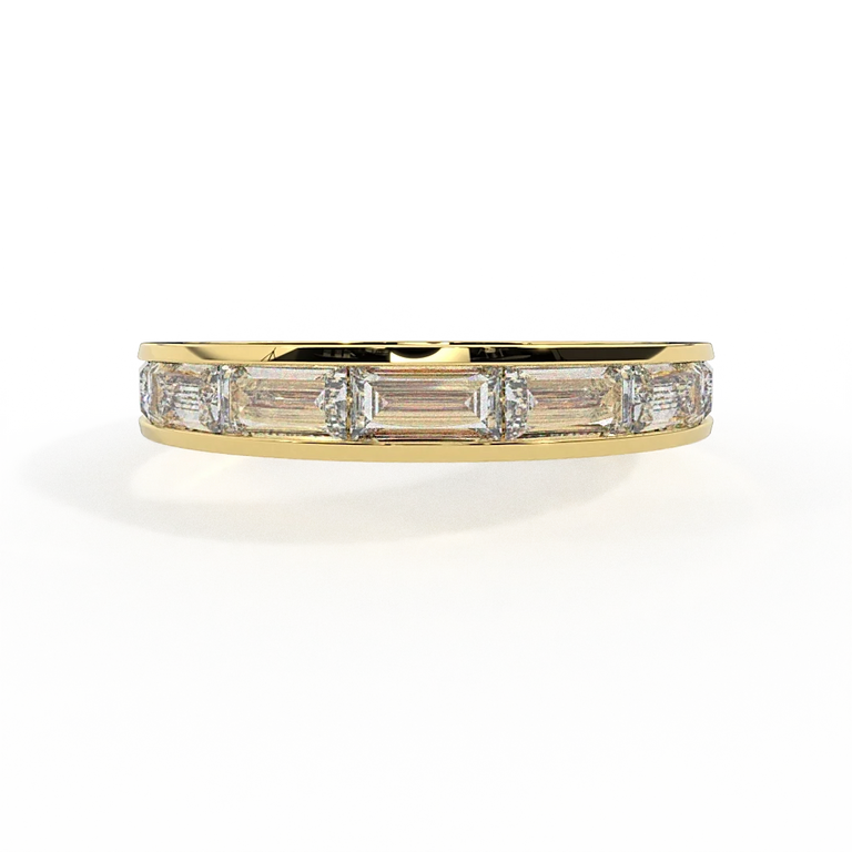 Treasure box Baguette Band Lab Grown Diamond 18K Yellow Gold