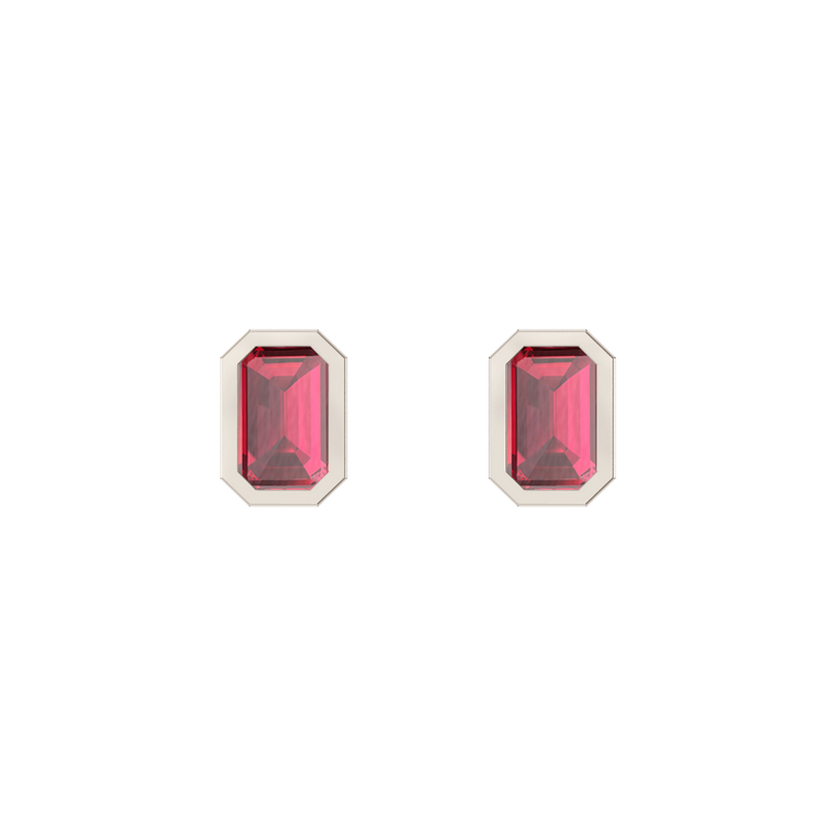 Bezel Stud Ruby Earrings