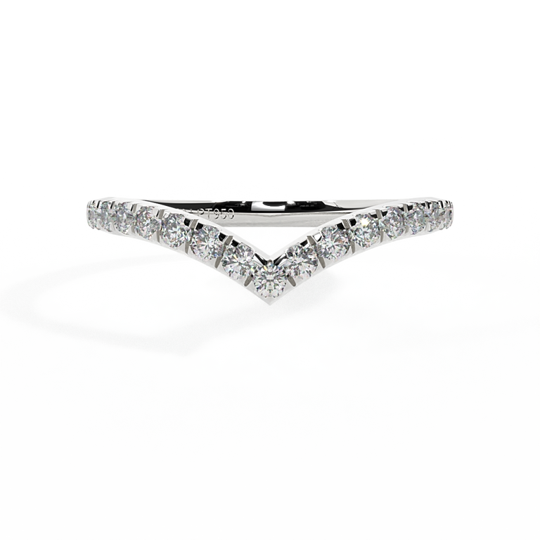 The Chevron, Lab Grown Diamond, Platinum Ring
