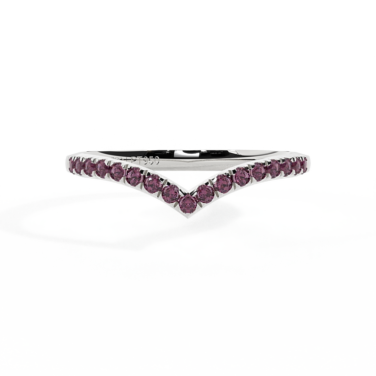 The Chevron, Ruby, Platinum Ring