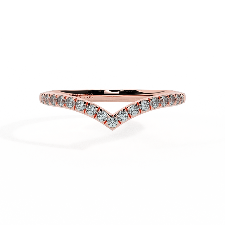The Chevron, Aquamarine, 18K Rose Gold Ring