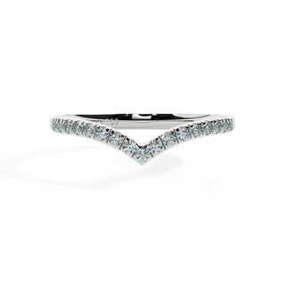 The Chevron, Aquamarine, 18K White Gold Ring