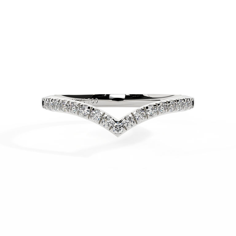 The Chevron, Lab Grown Diamond, 18K White Gold Ring