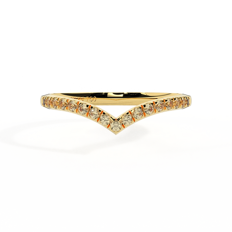 The Chevron, Yellow Sapphire, 18K Yellow Gold Ring