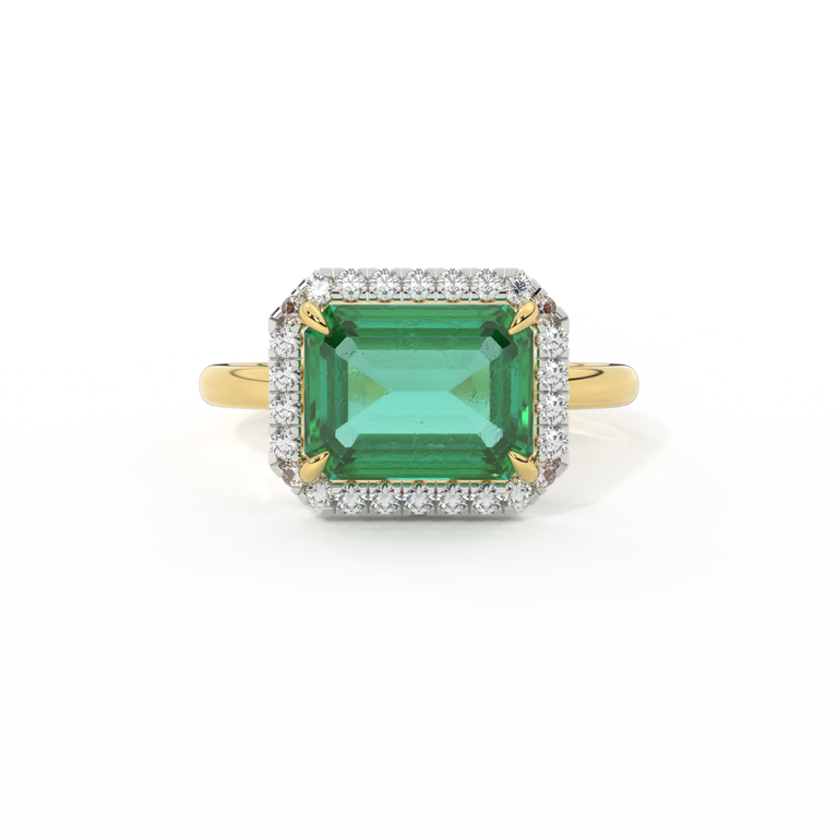 Treasure Box East West Emerald Emerald 18K Yellow Gold original