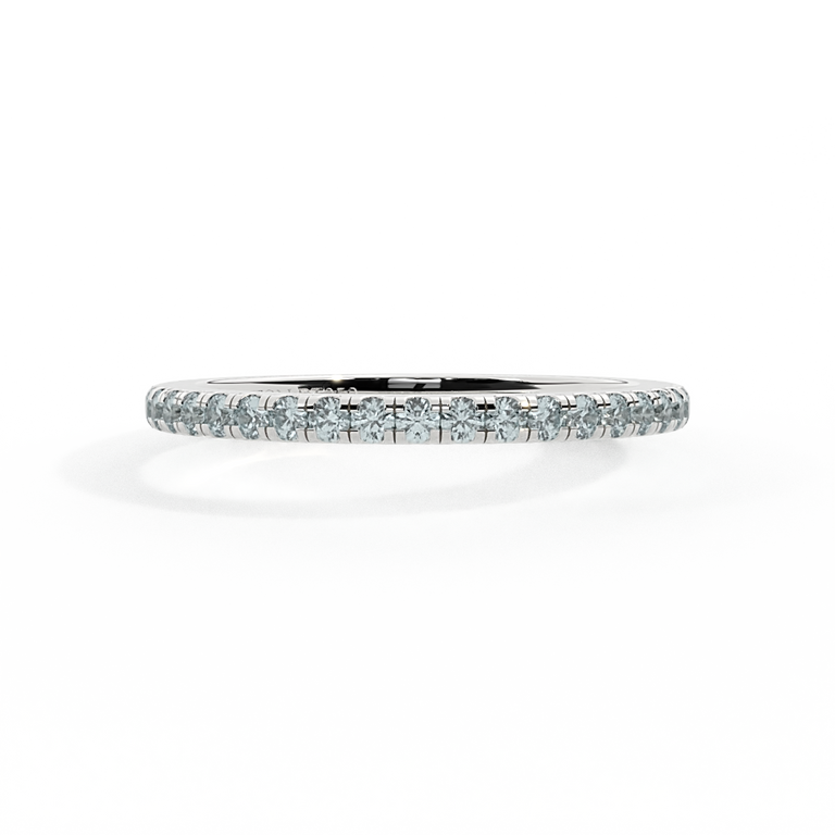The Eternity, Aquamarine, Platinum Ring