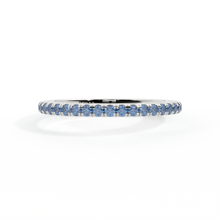 The Eternity, Blue Sapphire, Platinum Ring