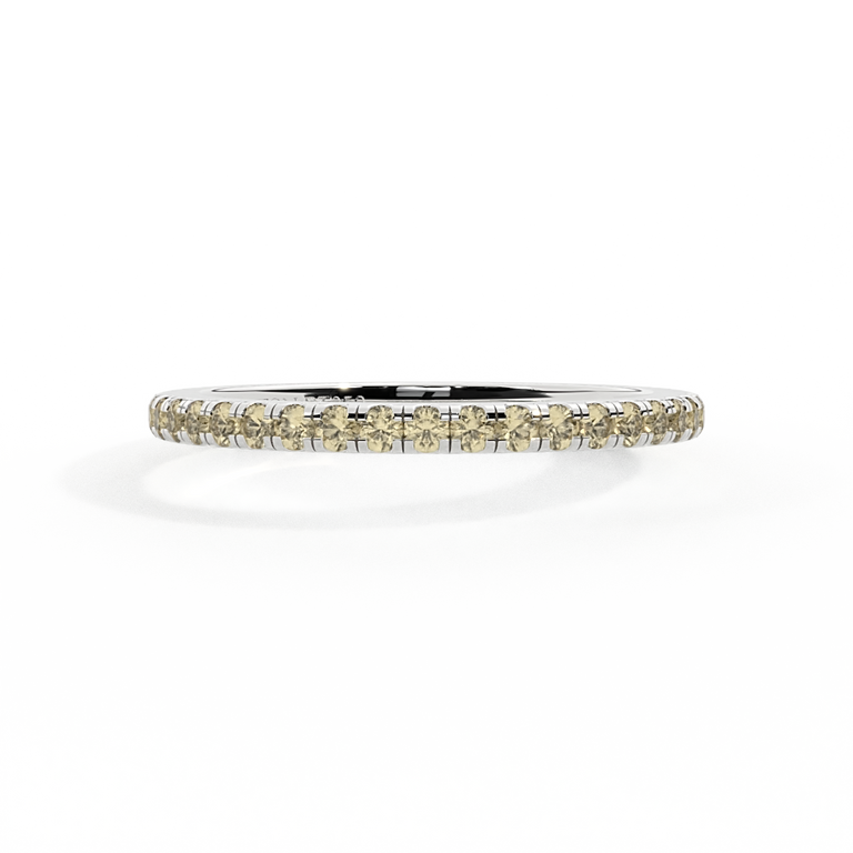 The Eternity, Yellow Sapphire, Platinum Ring