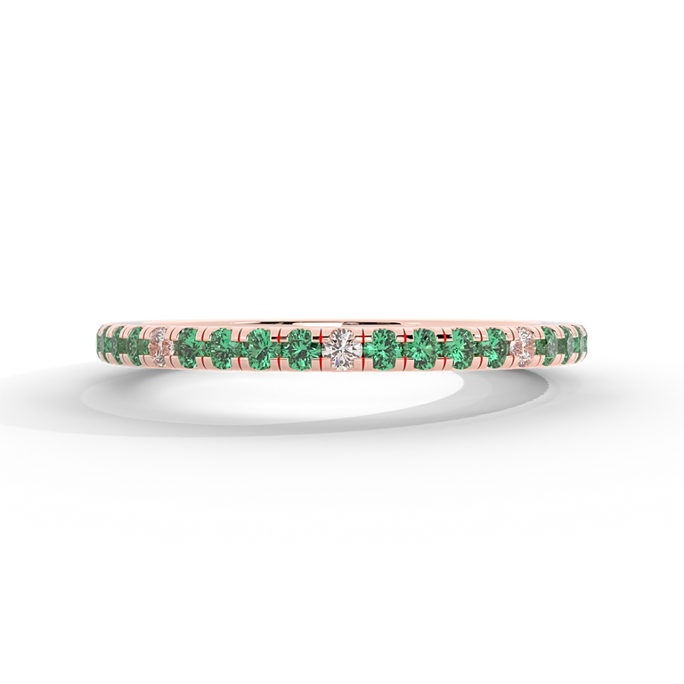 The Eternity, Emerald, 18K Rose Gold Ring