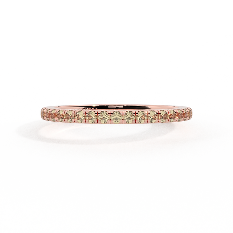 The Eternity, Yellow Sapphire, 18K Rose Gold Ring