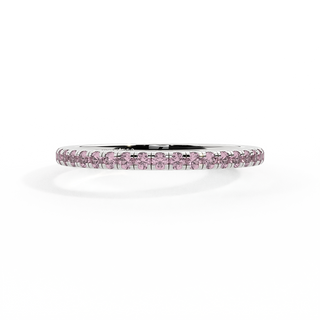 The Eternity, Pink Sapphire, 18K White Gold Ring