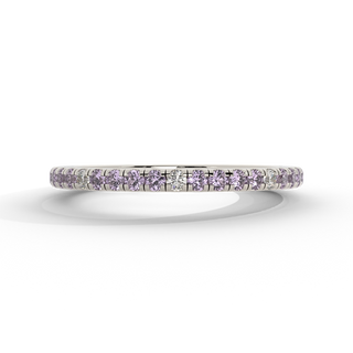 The Eternity, Pink Sapphire, 18K White Gold Ring