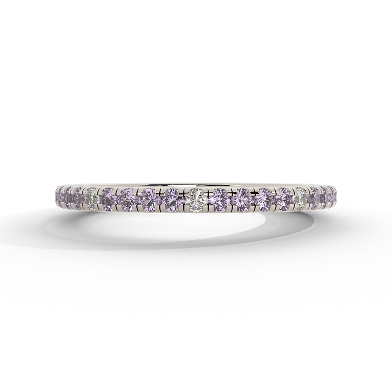 The Eternity, Pink Sapphire, 18K White Gold Ring