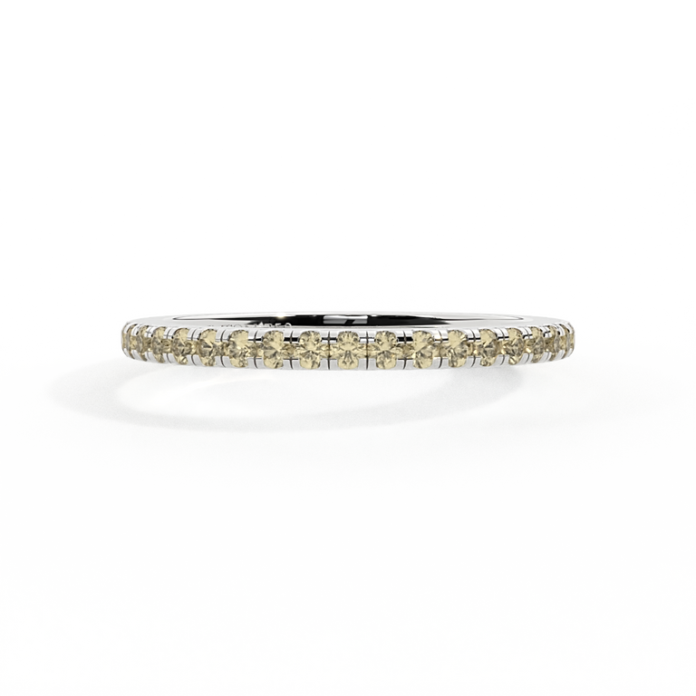 The Eternity, Yellow Sapphire, 18K White Gold Ring