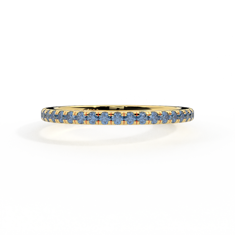 The Eternity, Blue Sapphire, 18K Yellow Gold Ring