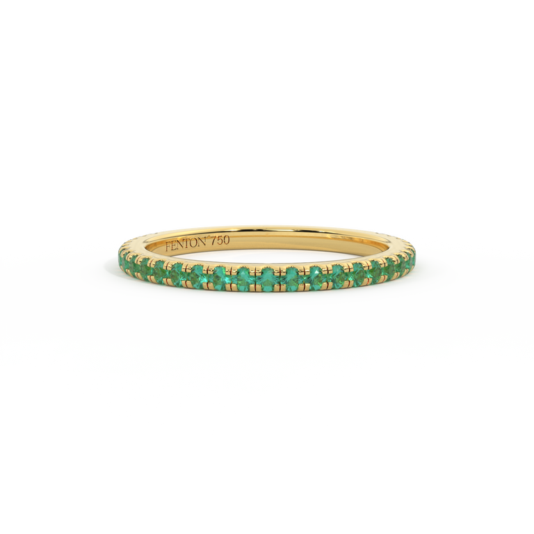 Treasure Box Eternity Emerald 18K Yellow Gold Ring