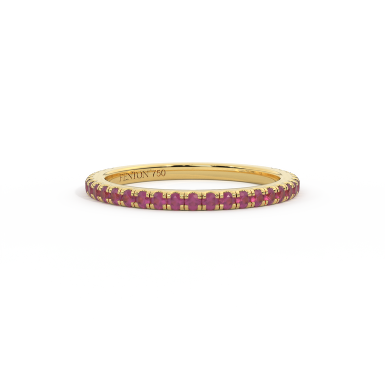 Treasure Box Eternity Band Ruby 18K Yellow Gold