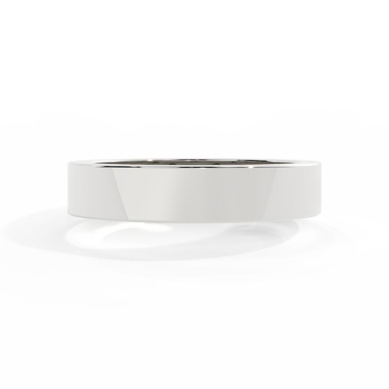 The Flat Band, 18K White Gold Ring