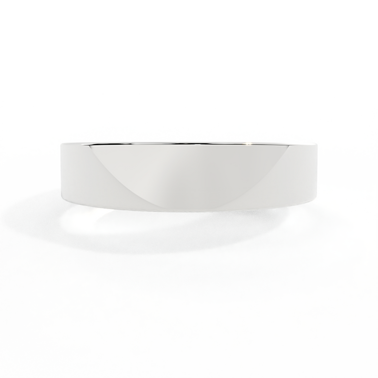 The Flat Band, 18K White Gold Ring
