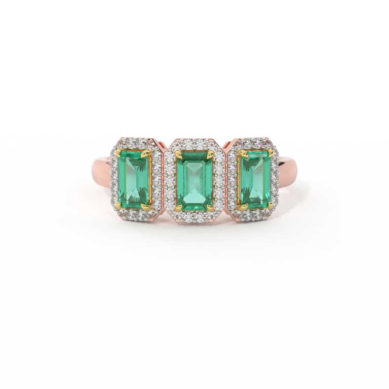Garland Emerald Emerald 18K Rose Gold Ring