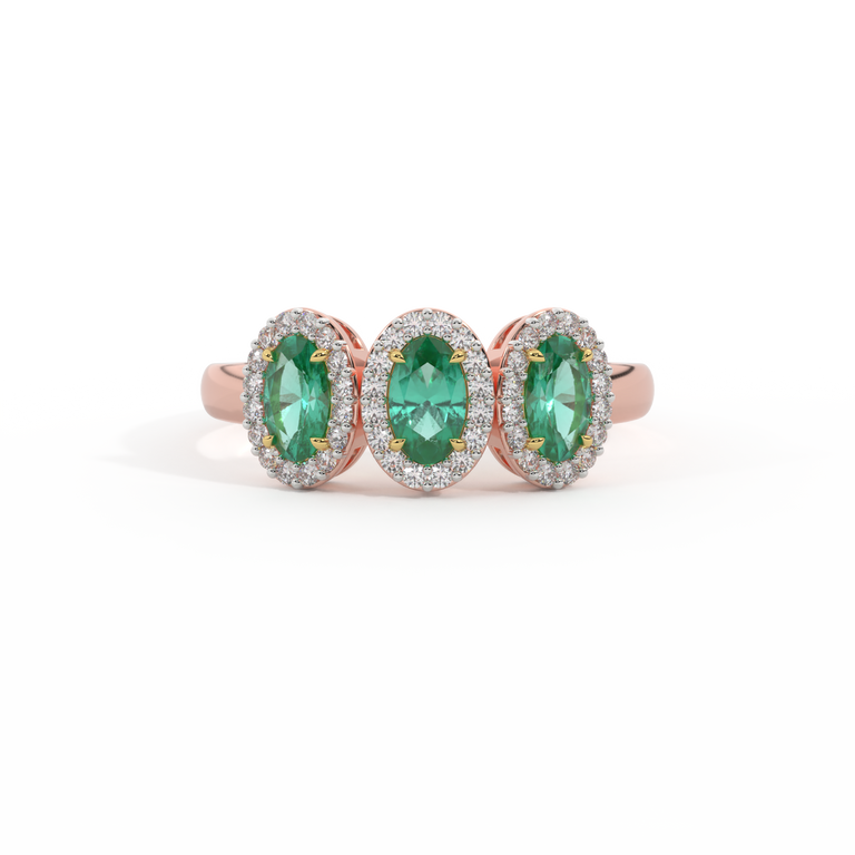 Garland Oval Emerald 18K Rose Gold Ring