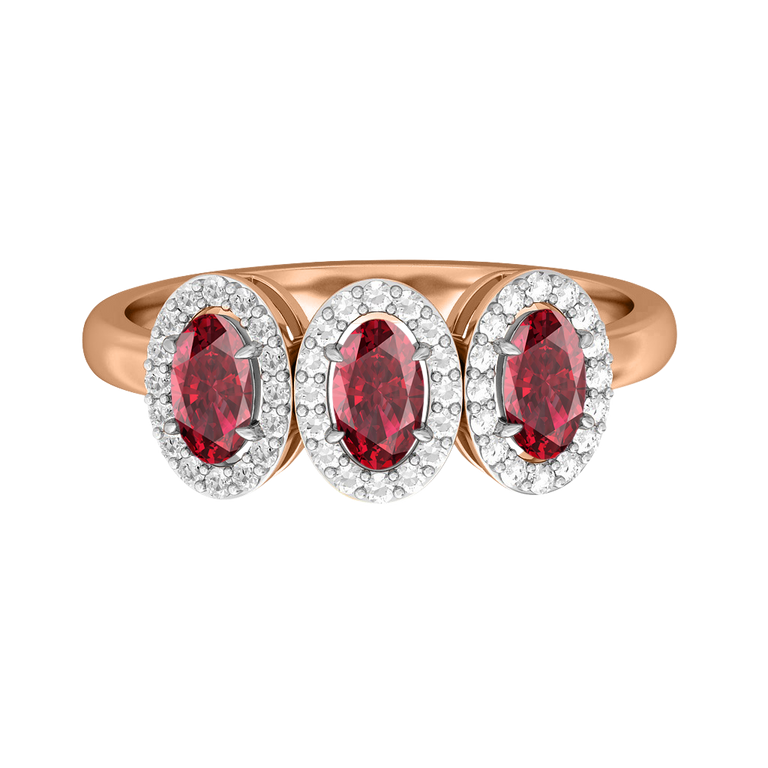 Garland Oval Ruby 18K Rose Gold Ring