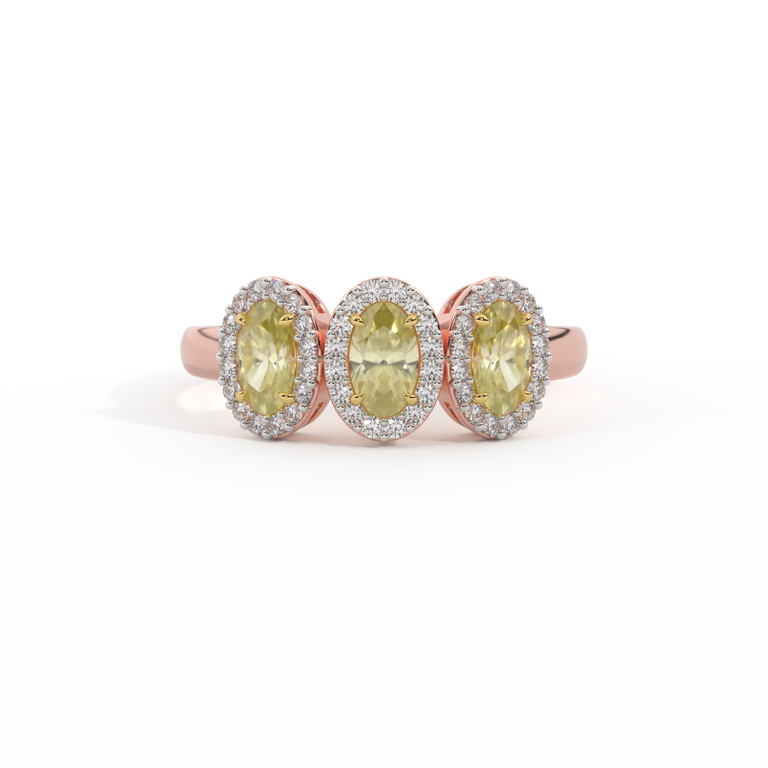 Garland Oval Yellow Sapphire 18K Rose Gold Ring