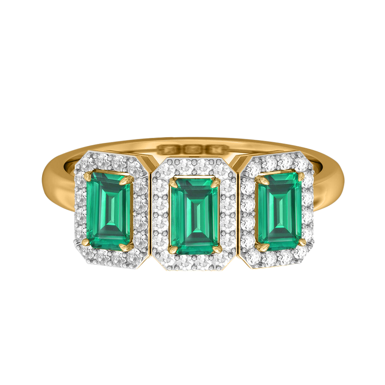 Garland Emerald Emerald 18K Yellow Gold Ring