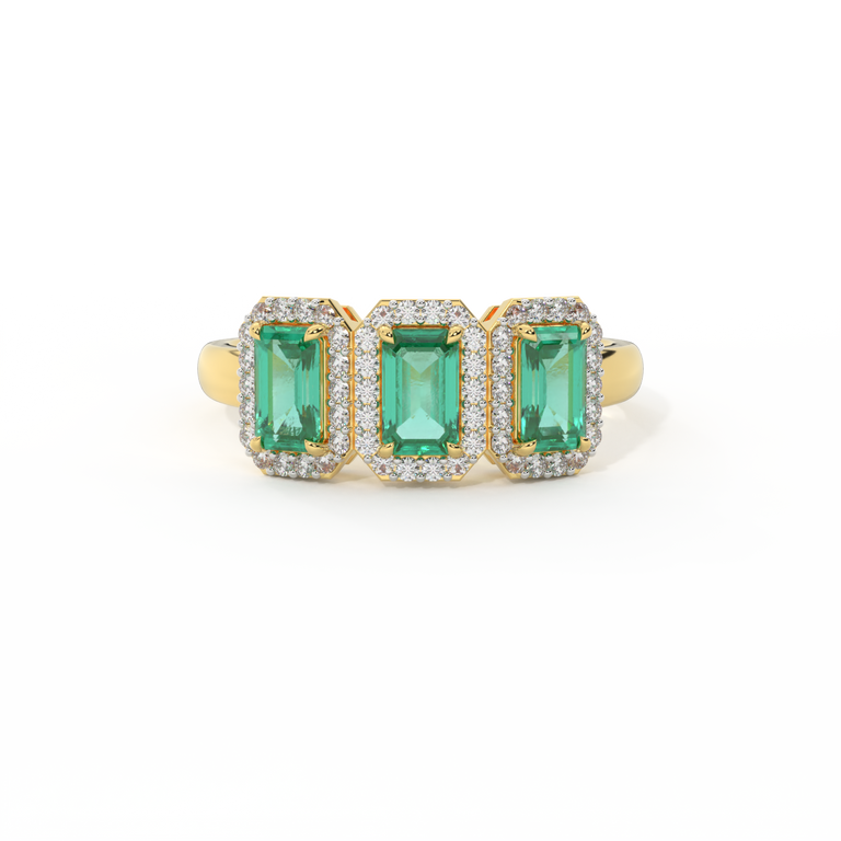 Garland Emerald Emerald 18K Yellow Gold Ring