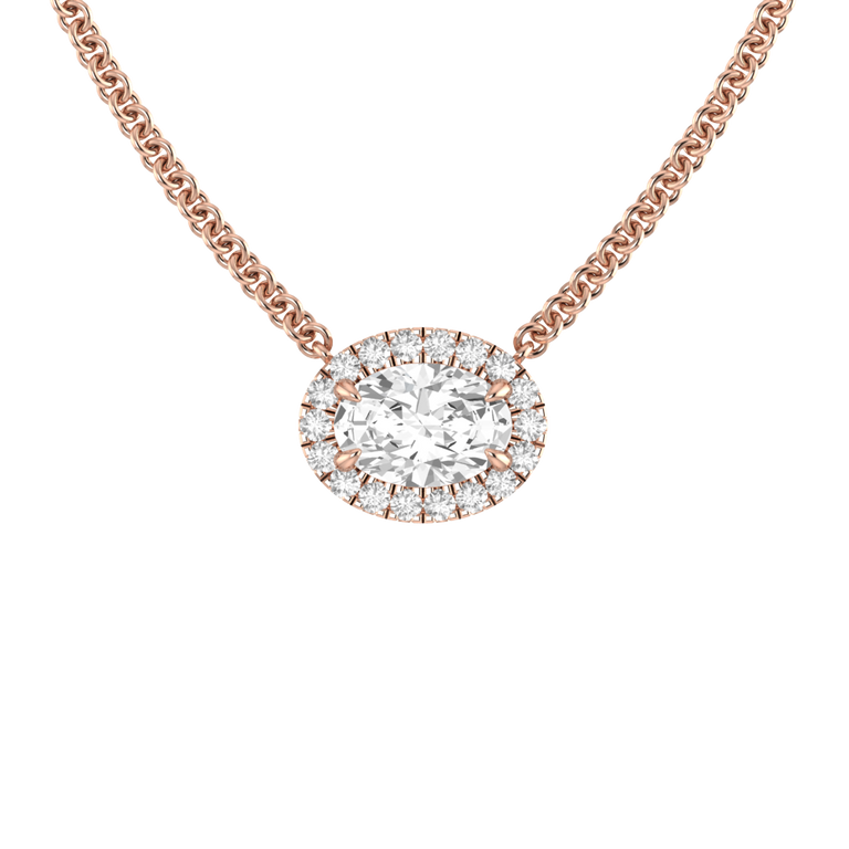 Halo Solar Diamond Necklace